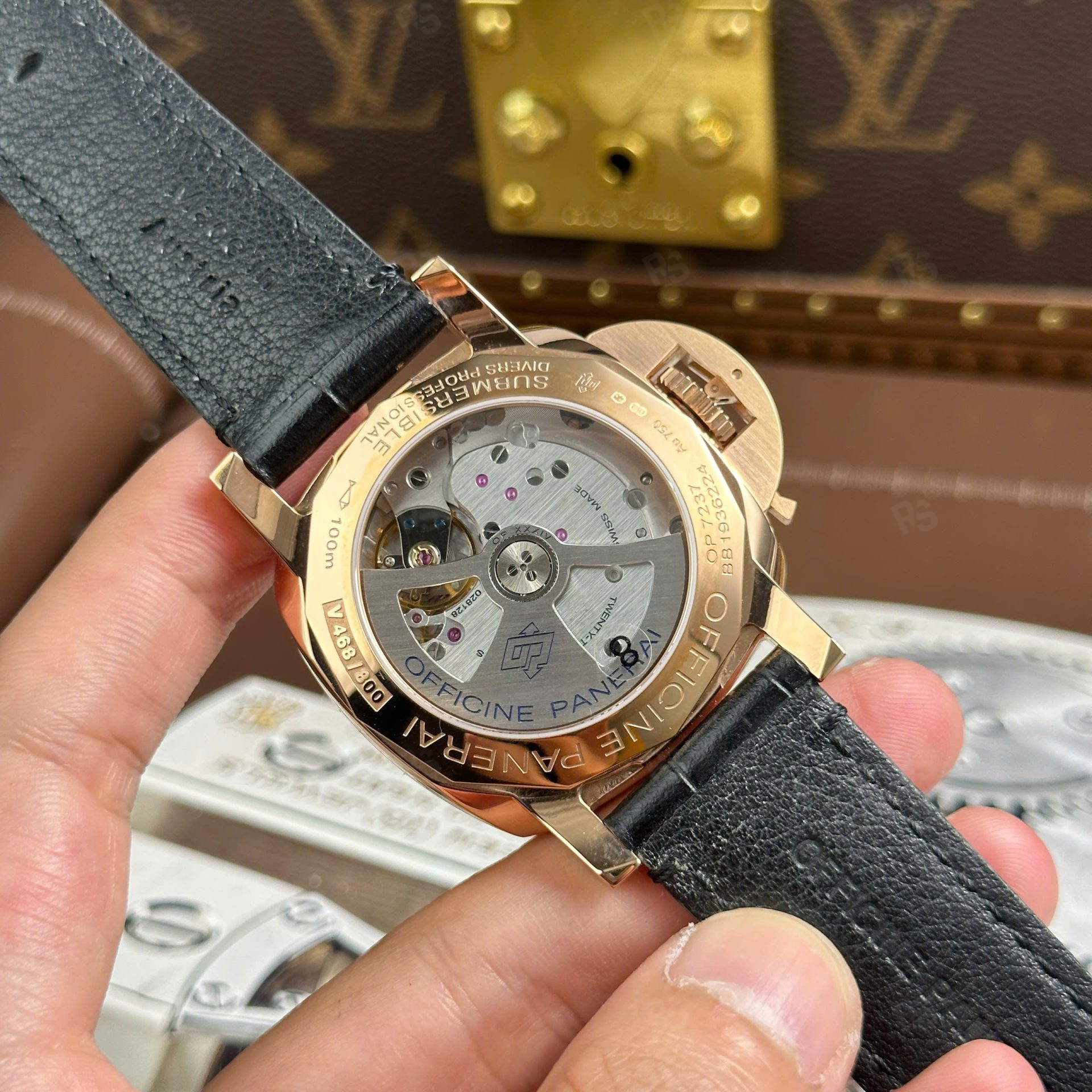 Panerai Submersible PAM974 Rose Gold Kaplama – VS Factory 42mm-super-clone-deri-kordon (3)