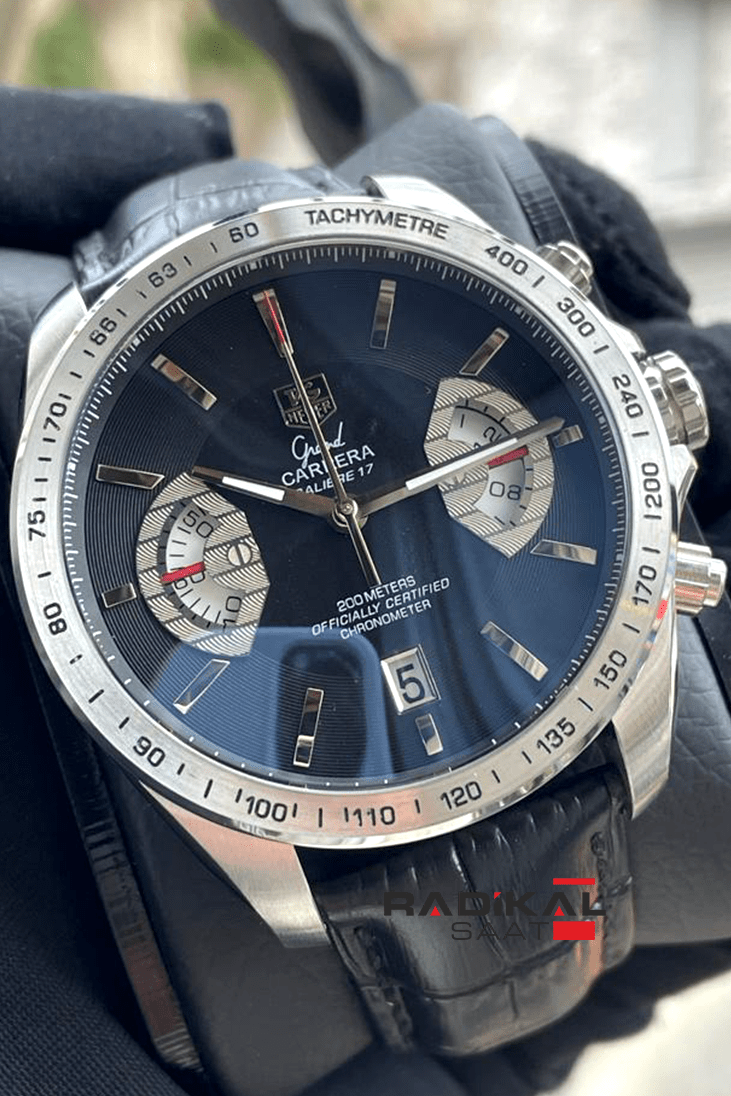 Tag Heuer Carrera Calibre 17 Siyah Kadran Replika Erkek Kol Saati