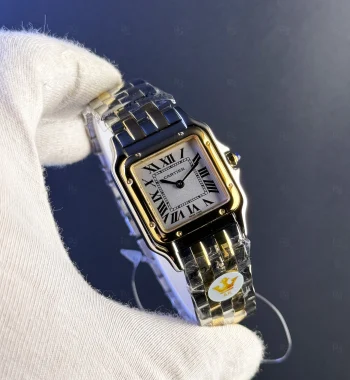 Cartier Panthère Kadın Saati 33mm Beyaz Kadran | Silver Gold Kasa