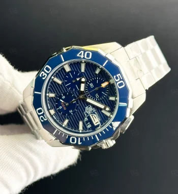 Tag Heuer Aquaracer Chronograph Blue Dial 43mm, adrenalini tasarımda yakalayanlar için