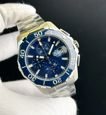 Tag Heuer Aquaracer Chronograph Blue Dial 43mm, adrenalini tasarımda yakalayanlar için