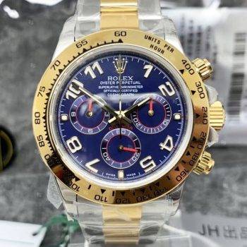 Rolex Cosmograph Daytona Bi Metal Blue Racing Dial REF 116523