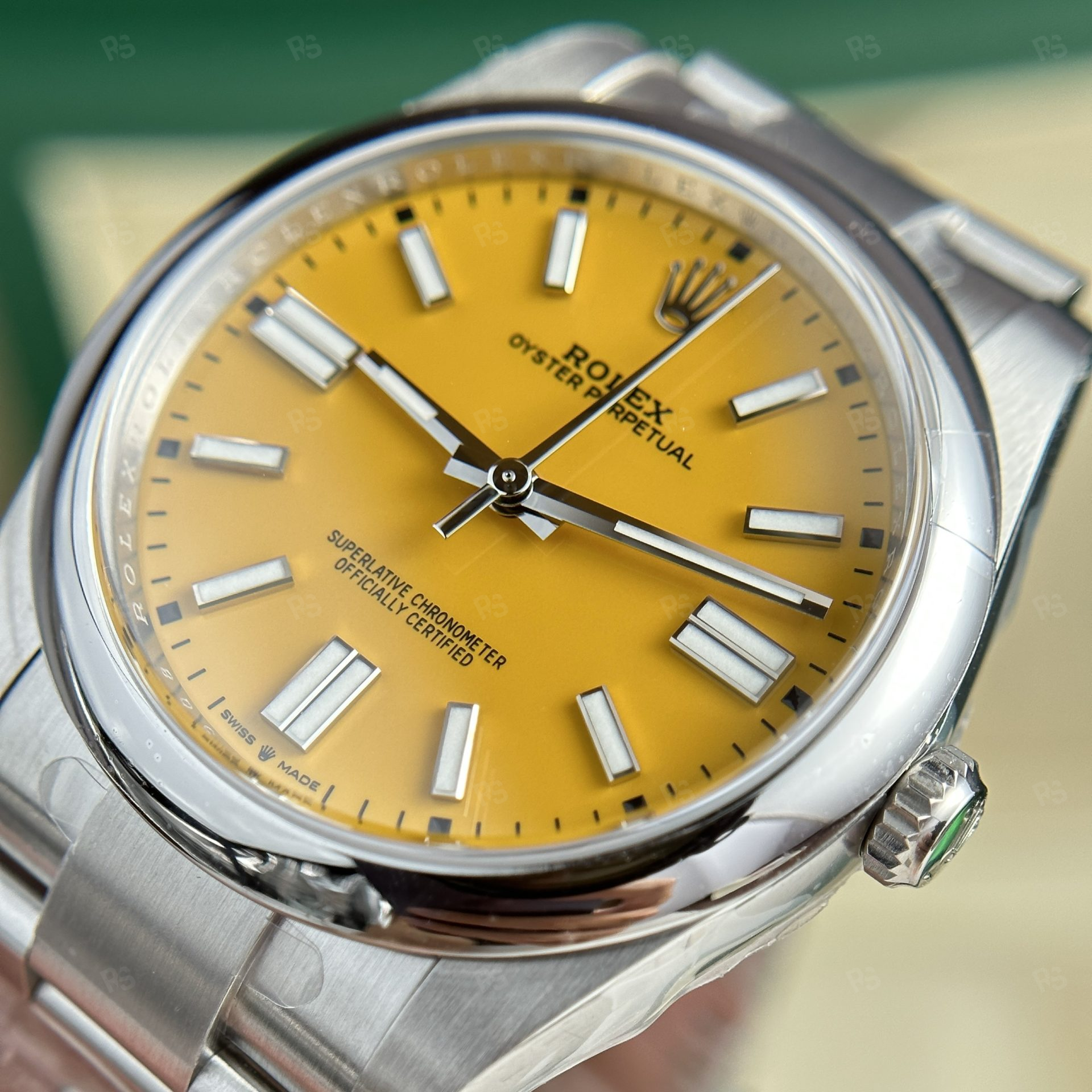 Rolex Oyster Perpetual 124300 Yellow Dial 41mm – Clean Factory Super Clone (4)