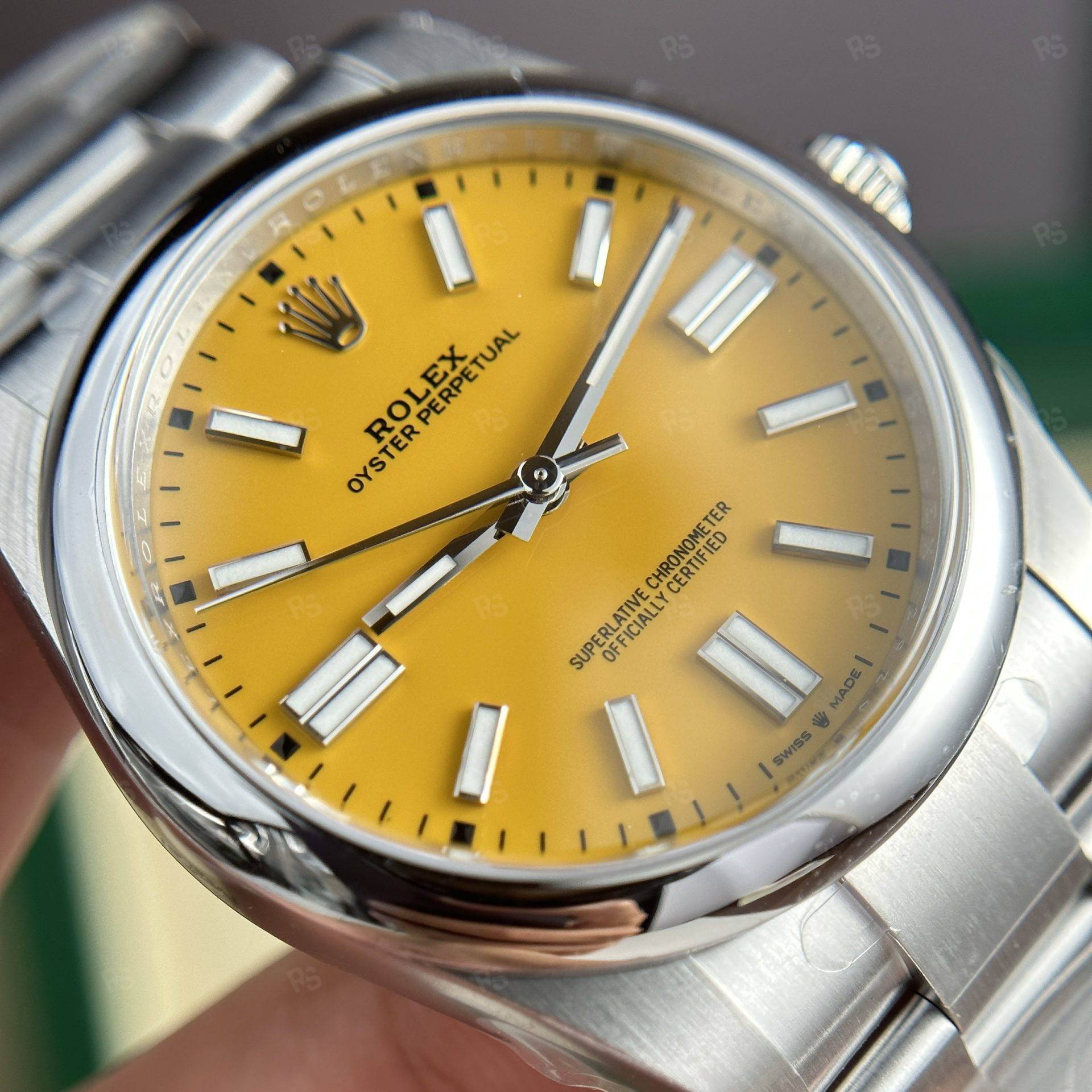 Rolex Oyster Perpetual 124300 Yellow Dial 41mm – Clean Factory Super Clone (5)