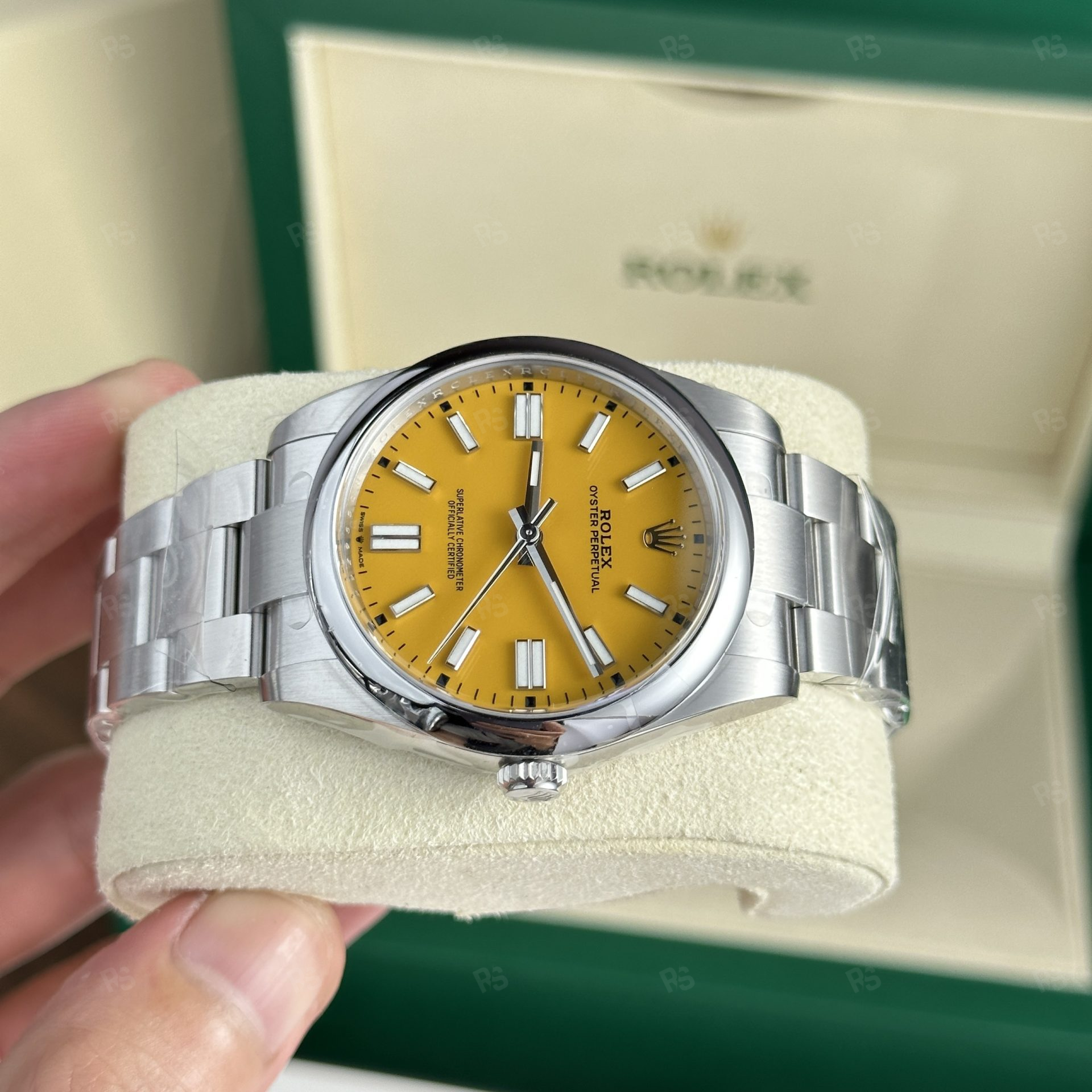 Rolex Oyster Perpetual 124300 Yellow Dial 41mm – Clean Factory Super Clone (6)