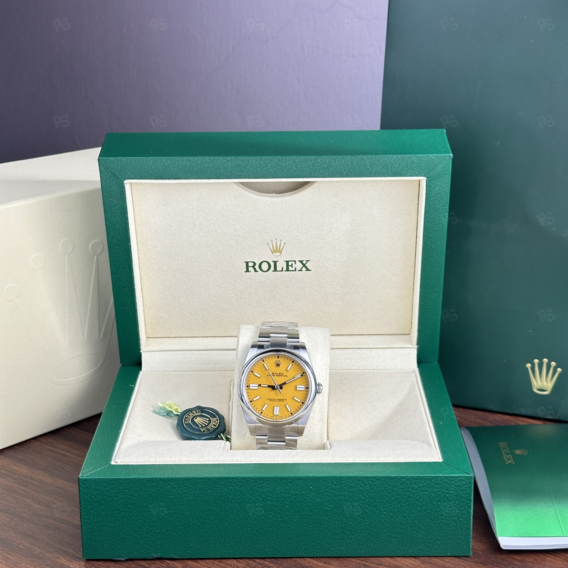 Rolex Oyster Perpetual 124300 Yellow Dial 41mm – Clean Factory Super Clone-etasaat