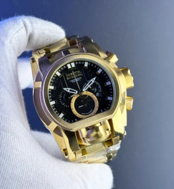 İnvicta Reserve Magnum Siyah Kadran Sarı Kasa Replika Erkek Kol Saati