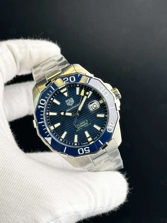 Tag Heuer Aquaracer Calibre 5 lacivert kadranlı otomatik erkek saat 43mm