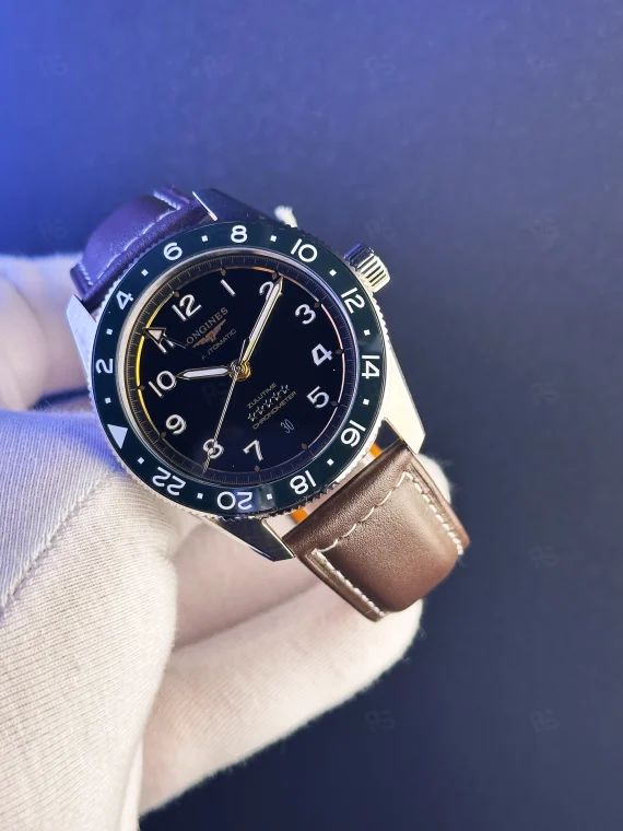 Longines Zulu Time Otomatik Erkek Saat – Mavi Deri Kordon & GMT Fonksiyonu