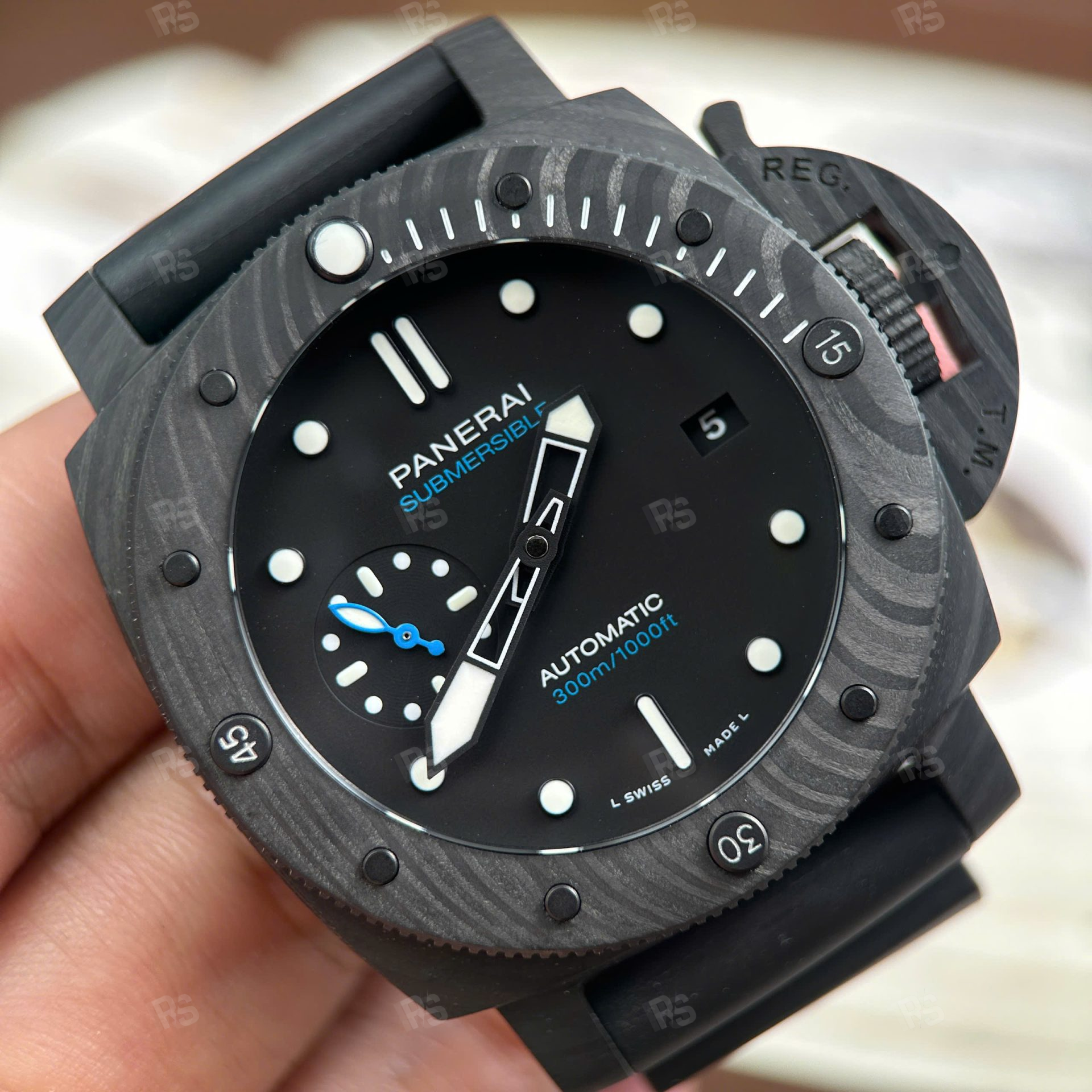 Panerai Submersible PAM02231 Carbotech Siyah Kadran VS Factory 42mm-Super Clone-etasaat-eta-panerai-saat-radikalsaat (10)