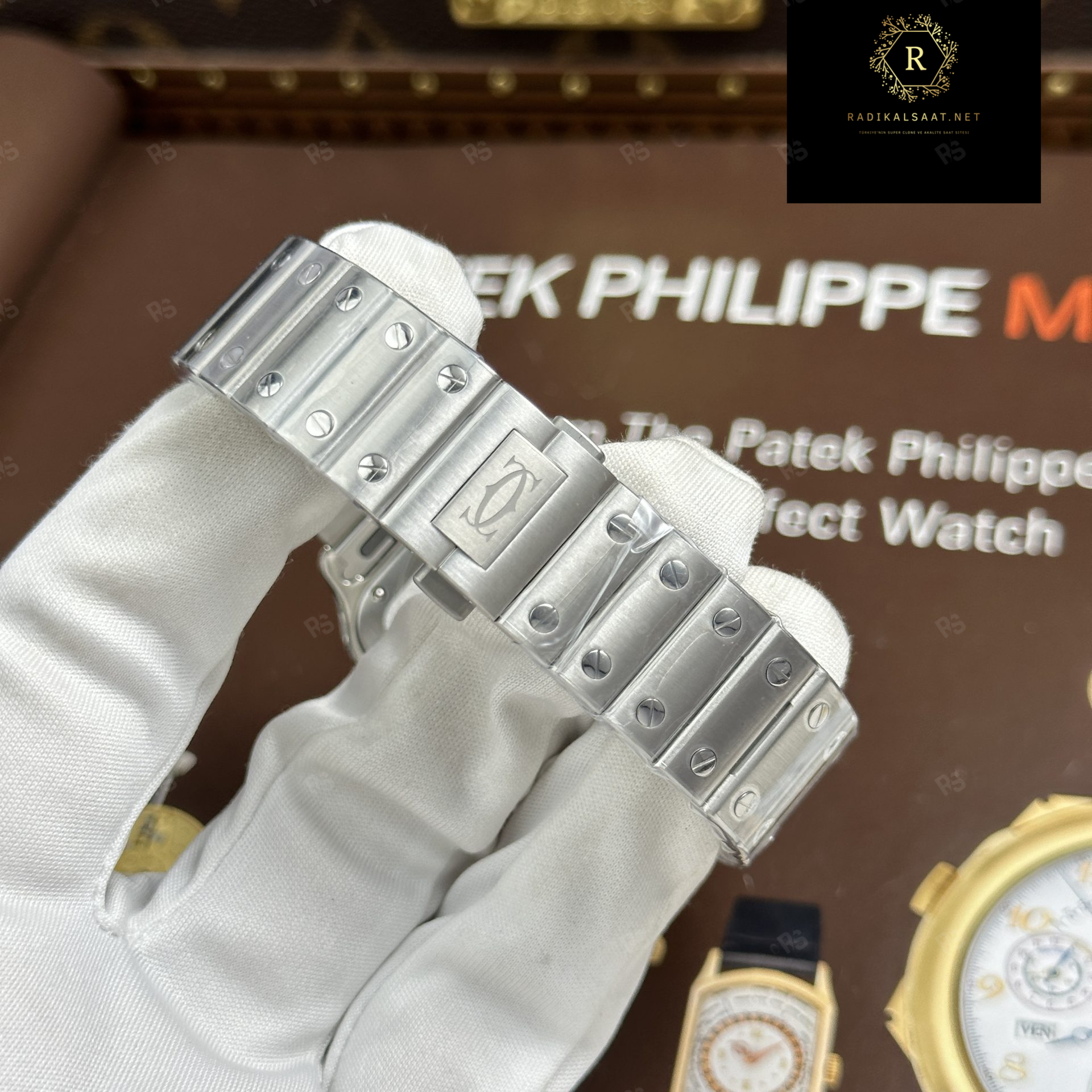 Cartier Santos de Cartier – Çelik Kasa Beyaz Kadran – BVF Factory Super Clone (1847 MC 11) – Unisex 35 (3)