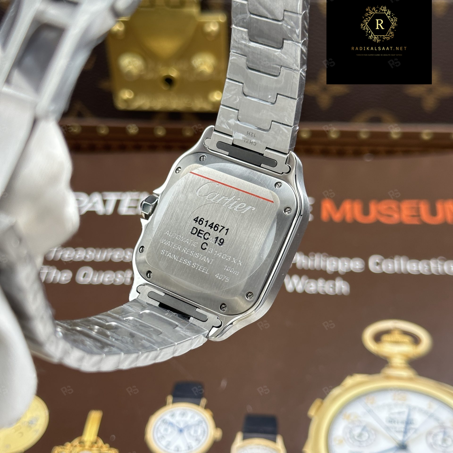 Cartier Santos de Cartier – Çelik Kasa Beyaz Kadran – BVF Factory Super Clone (1847 MC 11) – Unisex 35 (4)