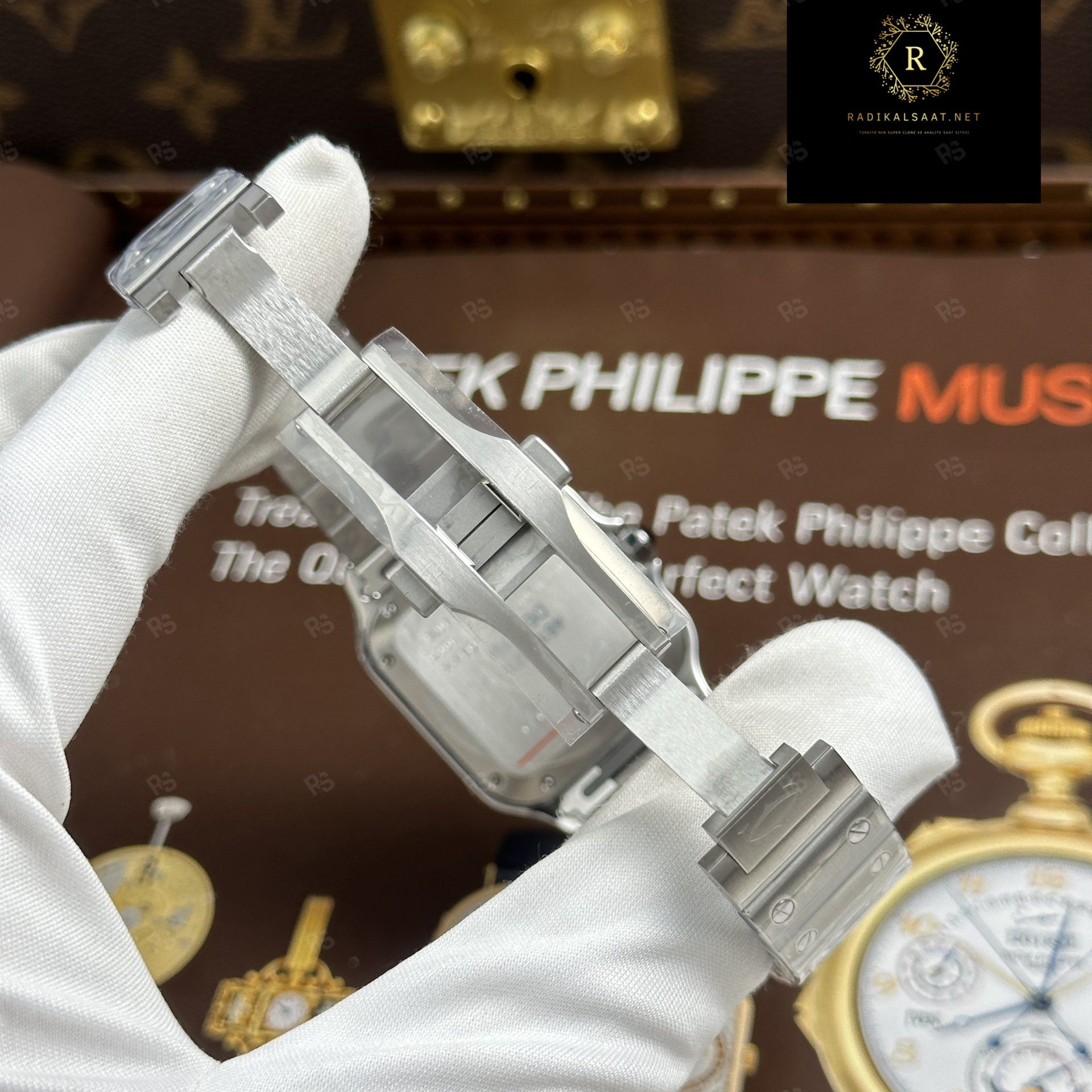 Cartier Santos de Cartier – Çelik Kasa Beyaz Kadran – BVF Factory Super Clone (1847 MC 11) – Unisex 35 (5)