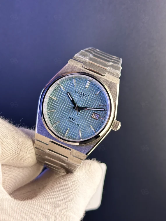 Tissot PRX Quartz Ice Blue – İsviçre Pilli Saat | Modern Şıklık