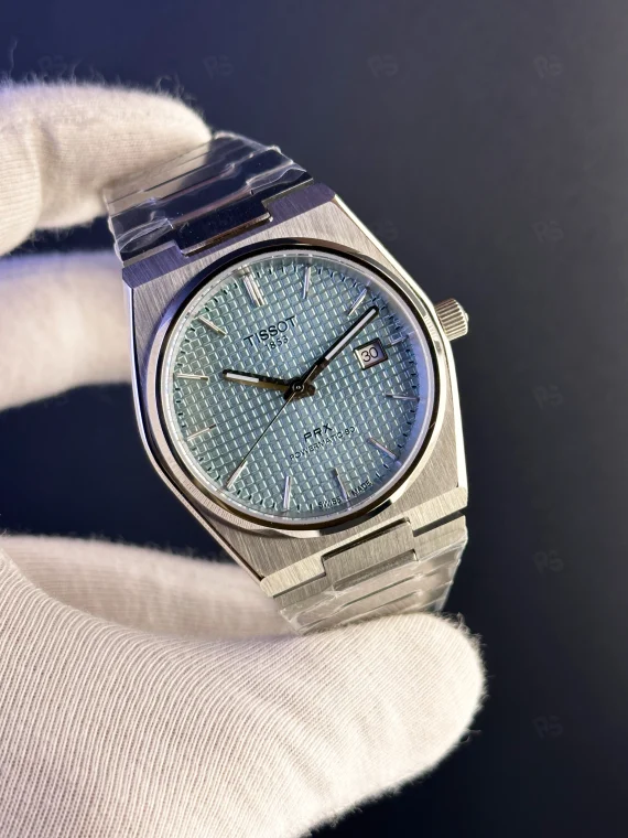 Tissot PRX Quartz Ice Blue – İsviçre Pilli Saat | Modern Şıklık