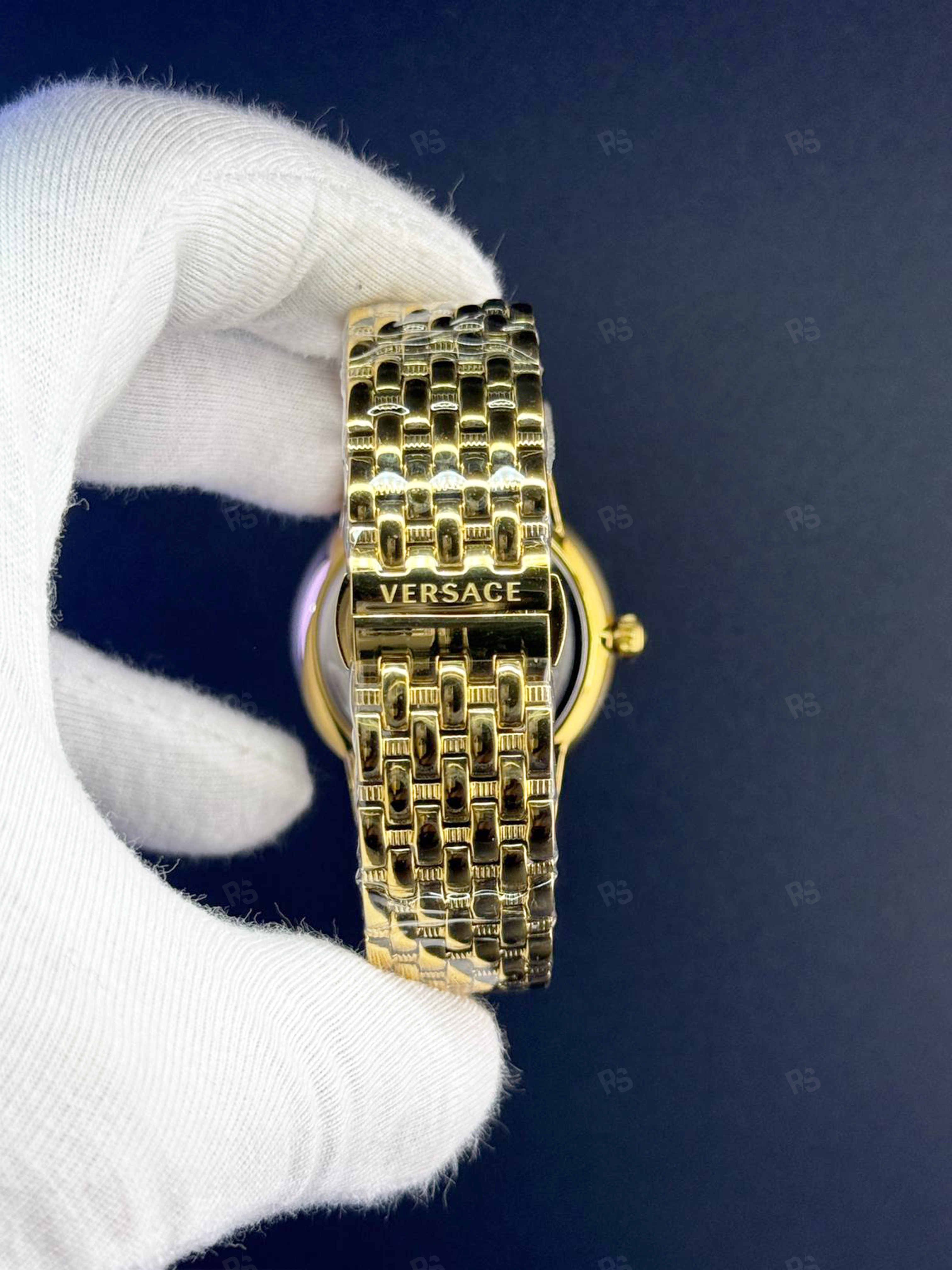 Versace Medusa Stud Icon Blue Gold Kadın Quartz A+ Premium (1)