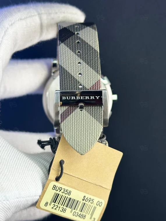 Burberry 9358 Erkek Saat – Ekose Kordonlu Quartz Kol Saati