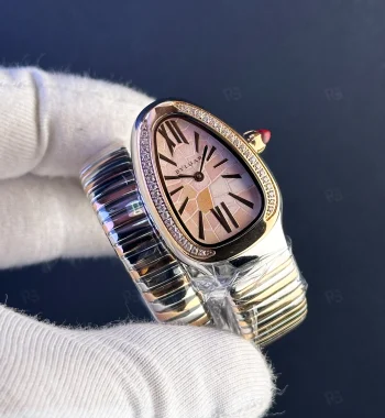 Bvlgari Serpenti Taşlı Pembe Kadran Saat