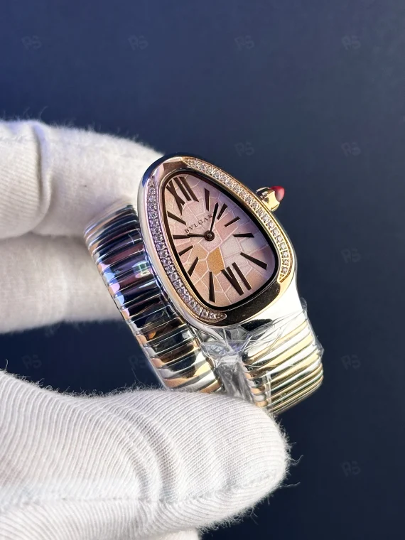 Bvlgari Serpenti Taşlı Pembe Kadran Saat
