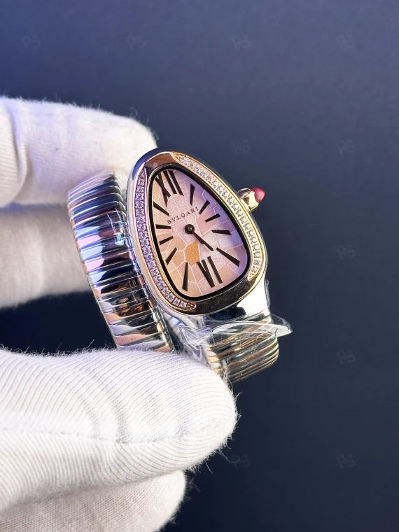 Bvlgari Serpenti Taşlı Pembe Kadran Saat