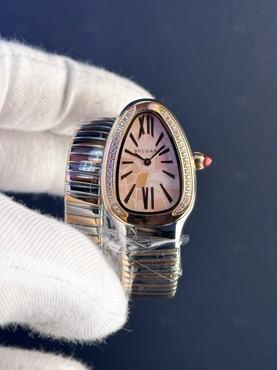 Bvlgari Serpenti Taşlı Pembe Kadran Saat