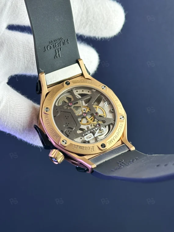 Hublot Ferrari Tasarım Otomatik Saat – Rose Kasa & İskelet Kadran