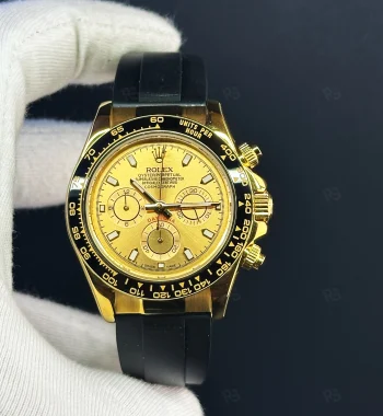 Rolex Daytona Sarı Kasa Siyah Kauçuk Kordon