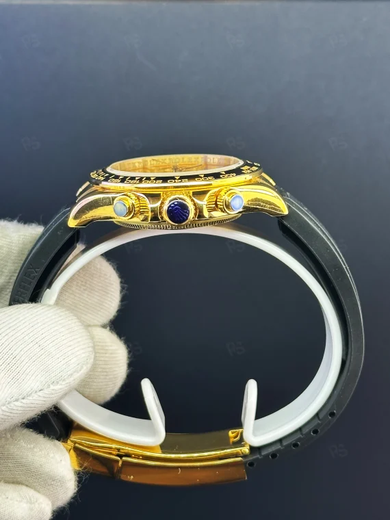 Rolex Daytona Sarı Kasa Siyah Kauçuk Kordon