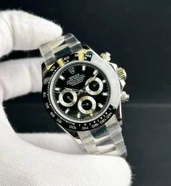 rolex daytona 60. yıl özel seri şeffaf arka kapak otomatik siyah panda erkek saat lüks kronograf radikalsaat