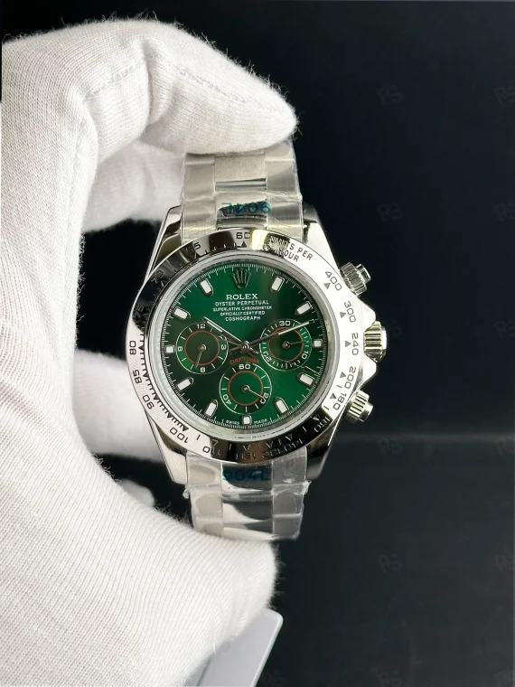 Rolex Daytona 60. yıl özel üretim şeffaf arka kapaklı otomatik erkek saat
