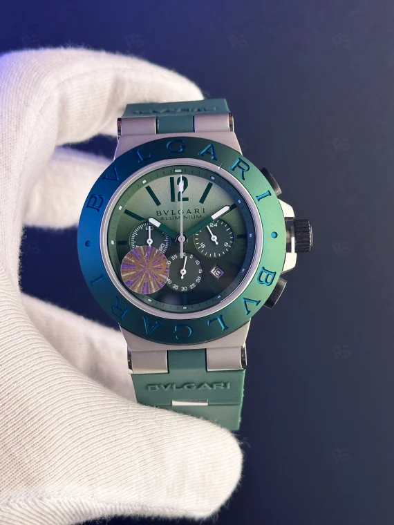 Bvlgari Aluminium Smeraldo Pilli Kronograf Saat