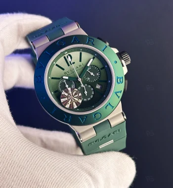 Bvlgari Aluminium Smeraldo Pilli Kronograf Saat