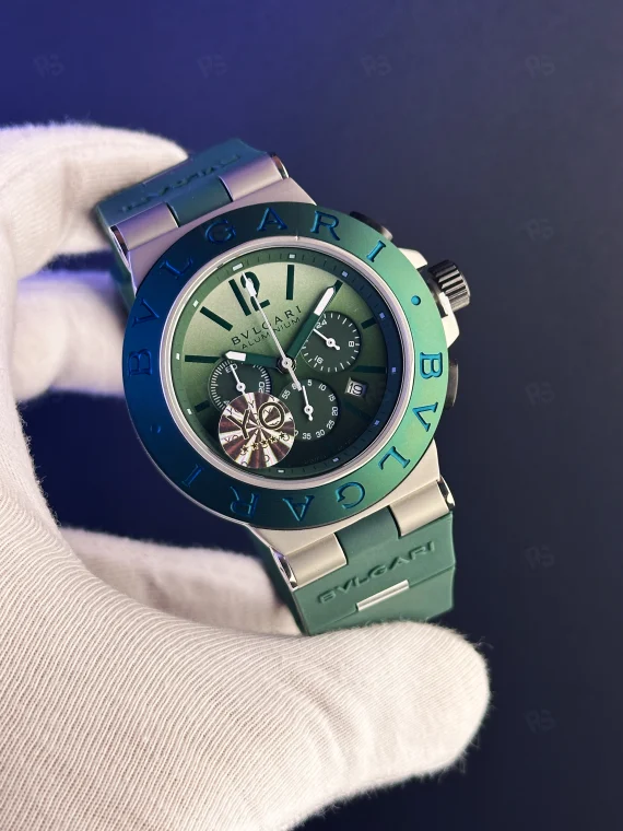 Bvlgari Aluminium Smeraldo Pilli Kronograf Saat