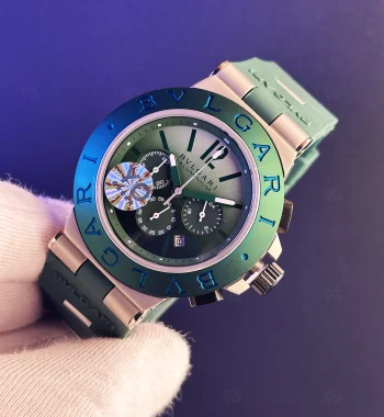 Bvlgari Aluminium Smeraldo Pilli Kronograf Saat