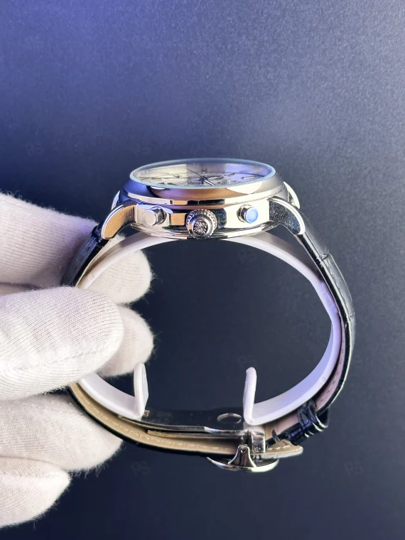 Patek Philippe Grand Complication Stil – Gri Kadran Deri Kayışlı Ay Evresi & Kronograf