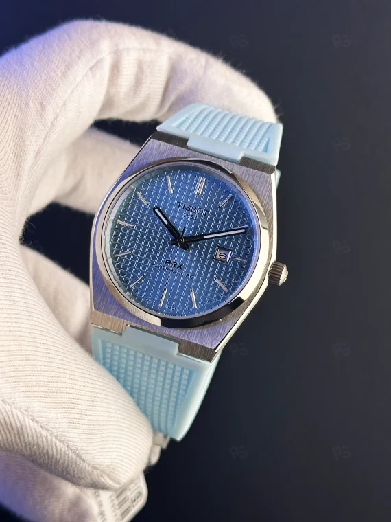 Tissot PRX Ice Blue – Powermatic 80 Otomatik Mekanizma | Mavi Kayış
