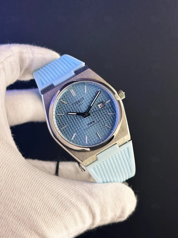 Tissot PRX Ice Blue – Powermatic 80 Otomatik Mekanizma | Mavi Kayış