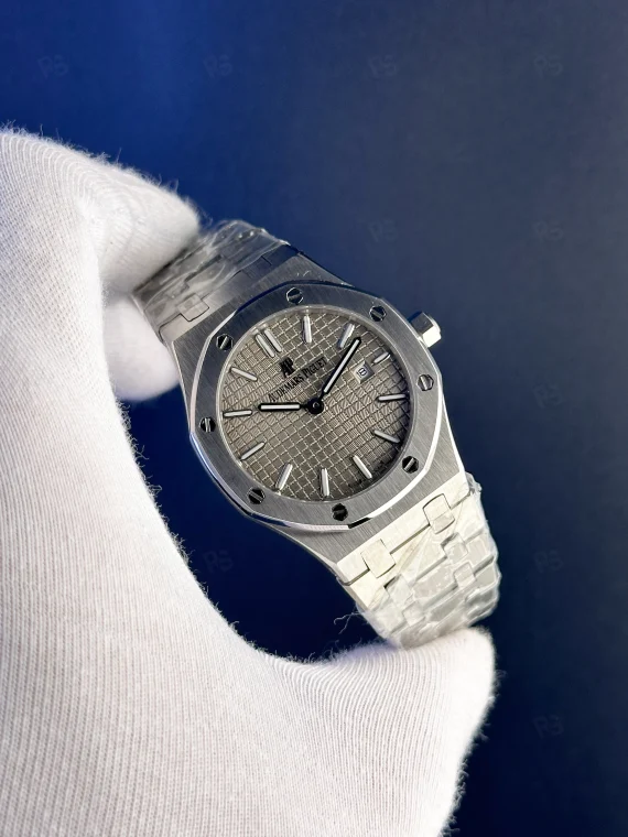 Audemars Piguet Royal Oak Kadın Quartz Saat – Gümüş Renk gri kadran