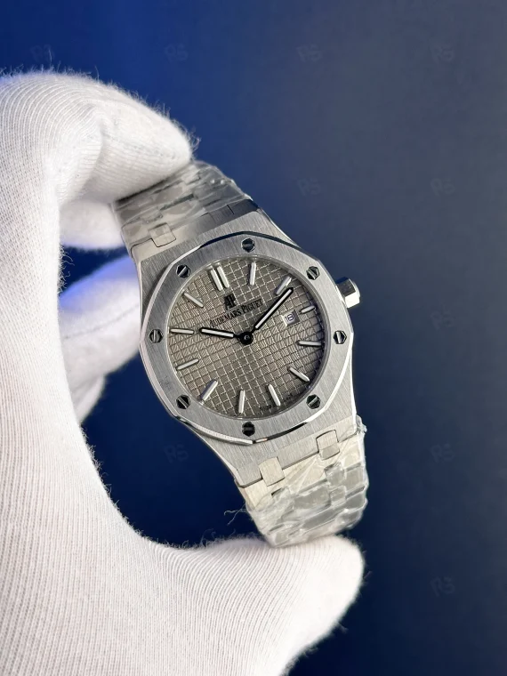 Audemars Piguet Royal Oak Kadın Quartz Saat – Gümüş Renk gri kadran
