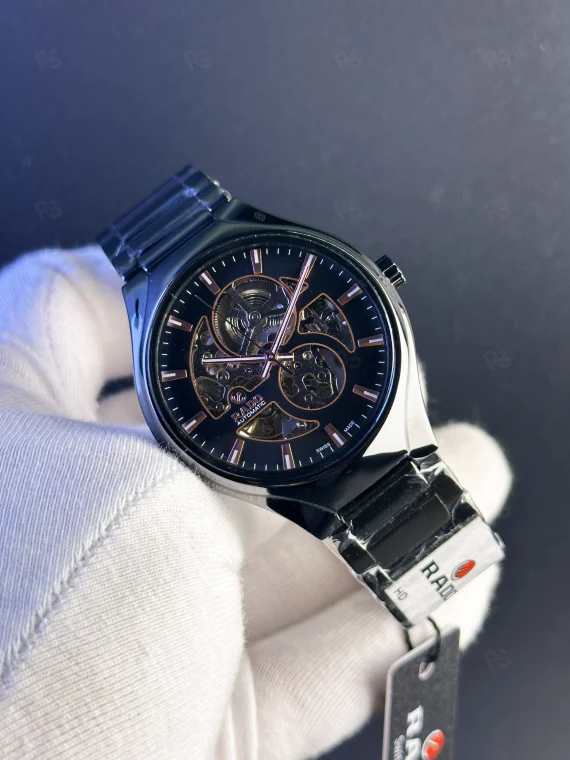 Rado Automatic Erkek Saati – Siyah Skeleton Kadran & Seramik Bilezik