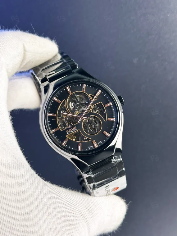 Rado Automatic Erkek Saati – Siyah Skeleton Kadran & Seramik Bilezik