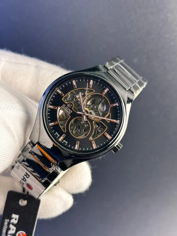 Rado Automatic Erkek Saati – Siyah Skeleton Kadran & Seramik Bilezik