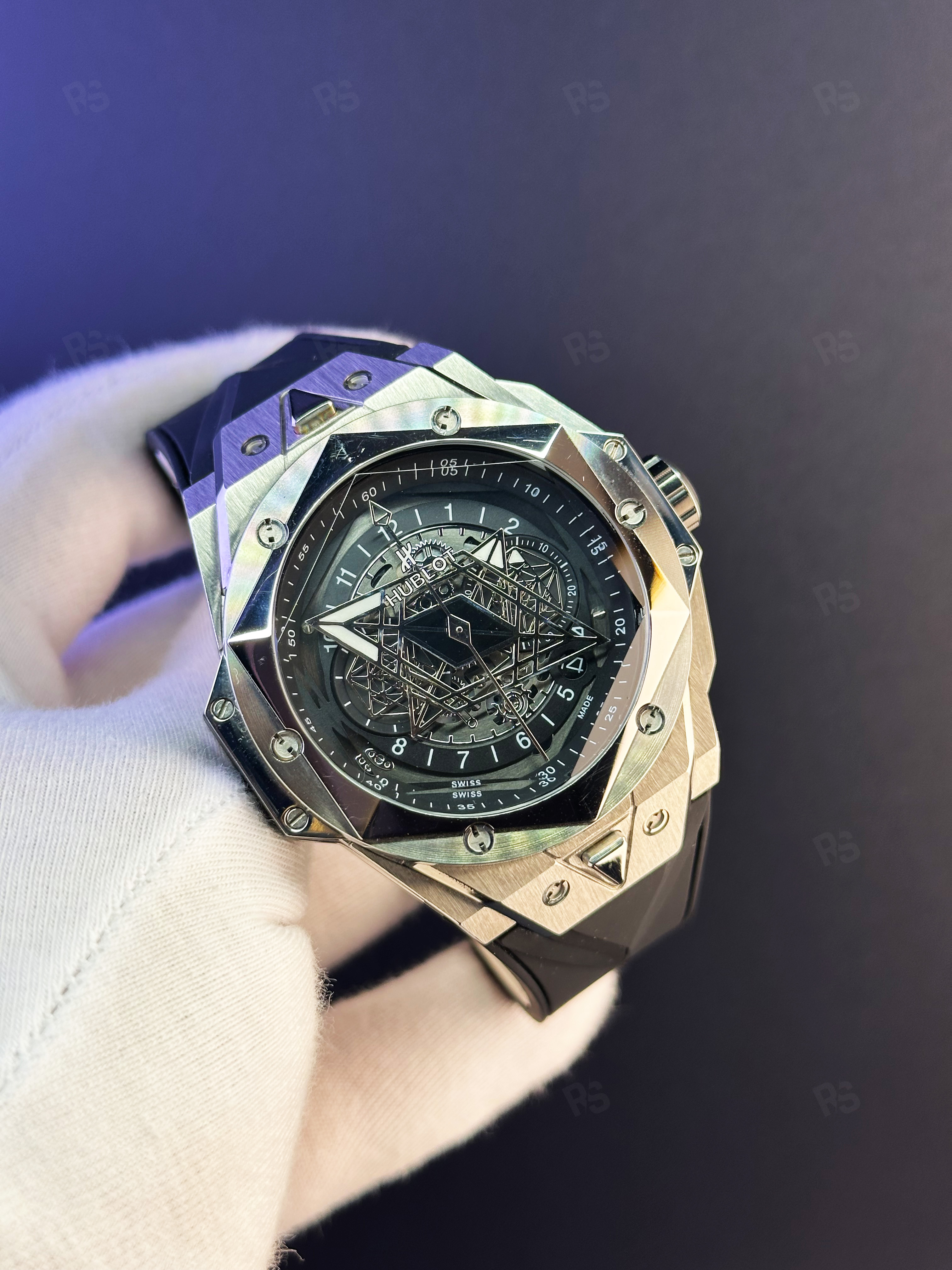 Hublot Big Bang Sang Bleu II Titanium – Otomatik Erkek Saati (5)