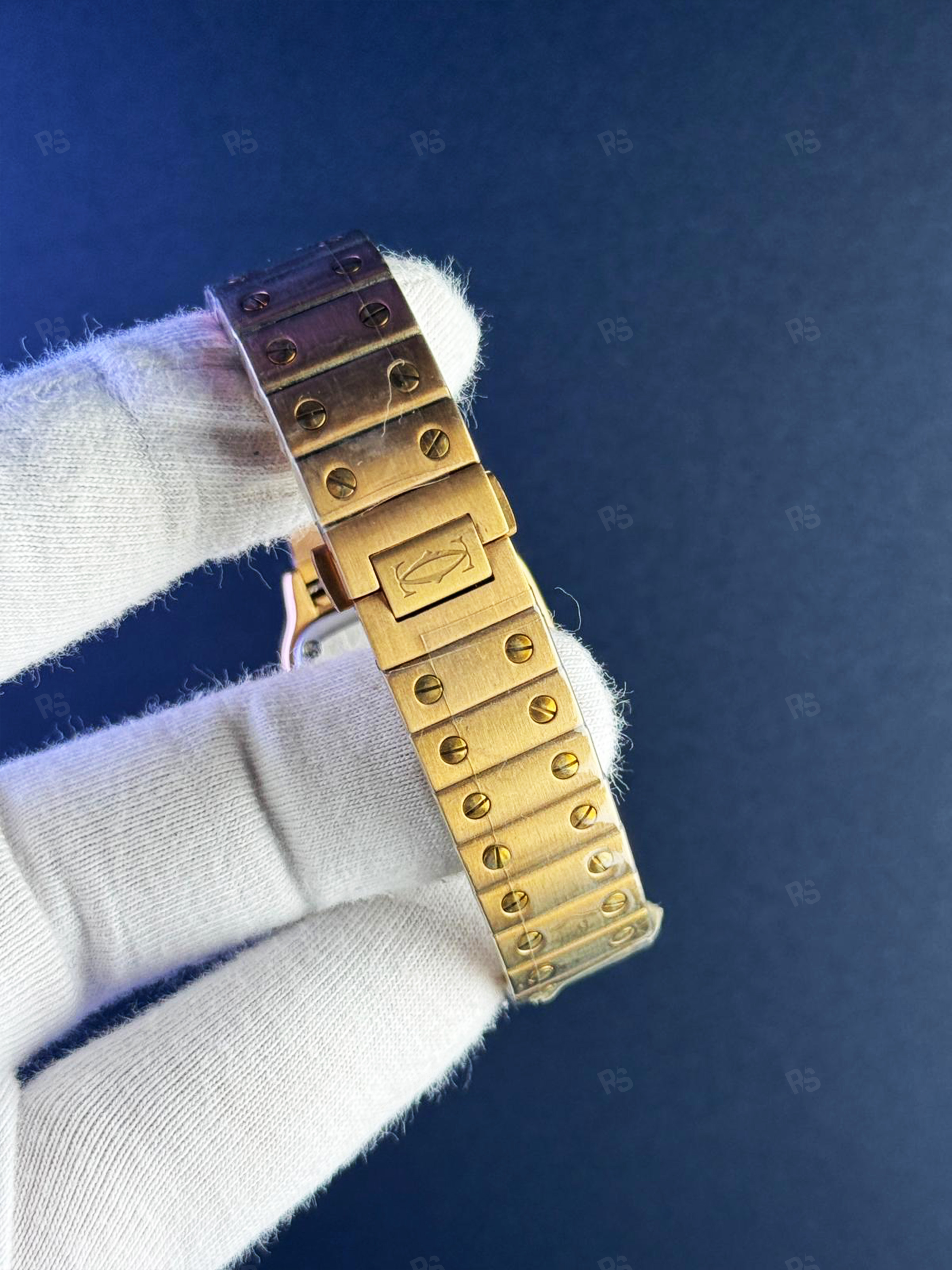 Cartier Santos Galbée Burgundy Gold Kadın Quartz A+ Premium (1)