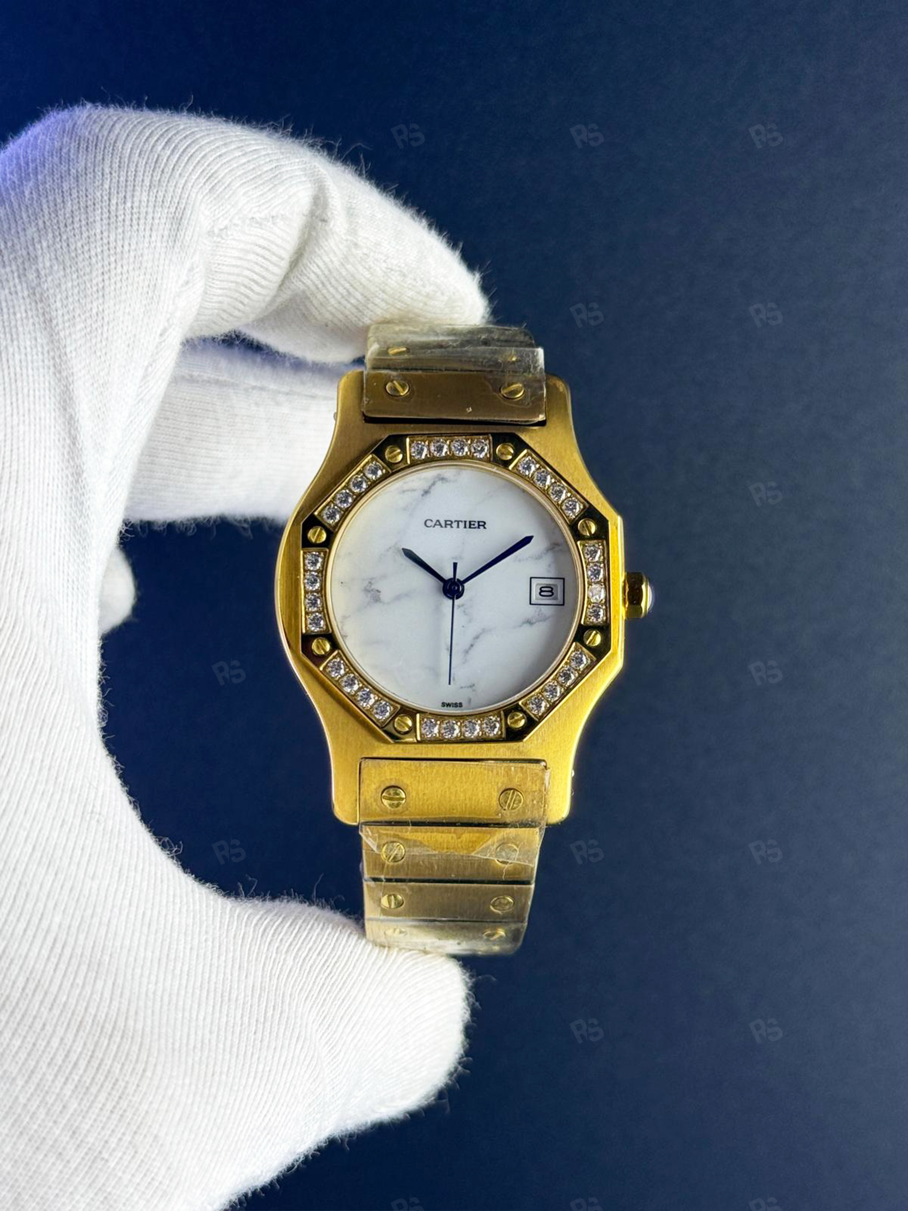 Cartier Santos Galbée Diamond Kadın Quartz A+ Premium (2)