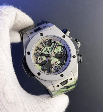 Hublot Big Bang Skeleton Gri Quartz Chronograph Erkek Saat