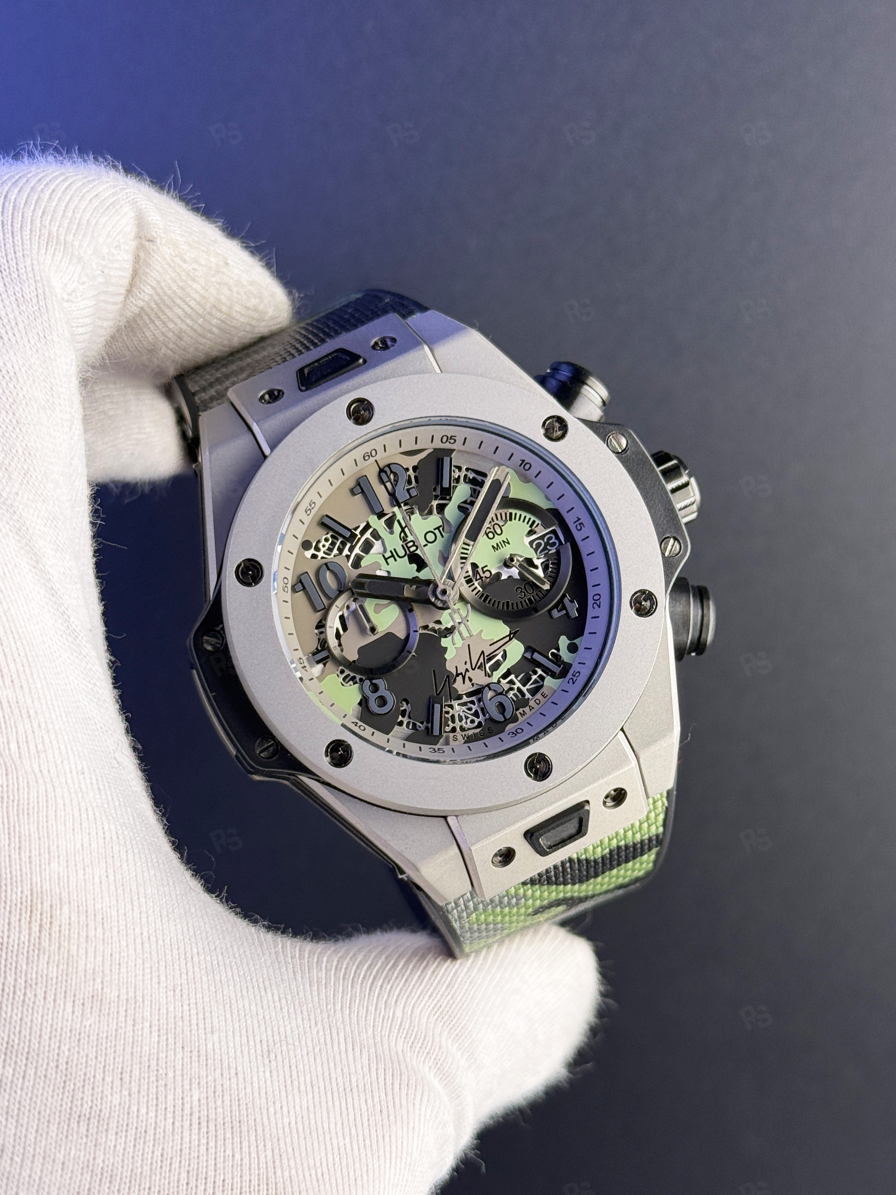 Hublot Big Bang Skeleton Gri Quartz Chronograph Erkek Saat (1)