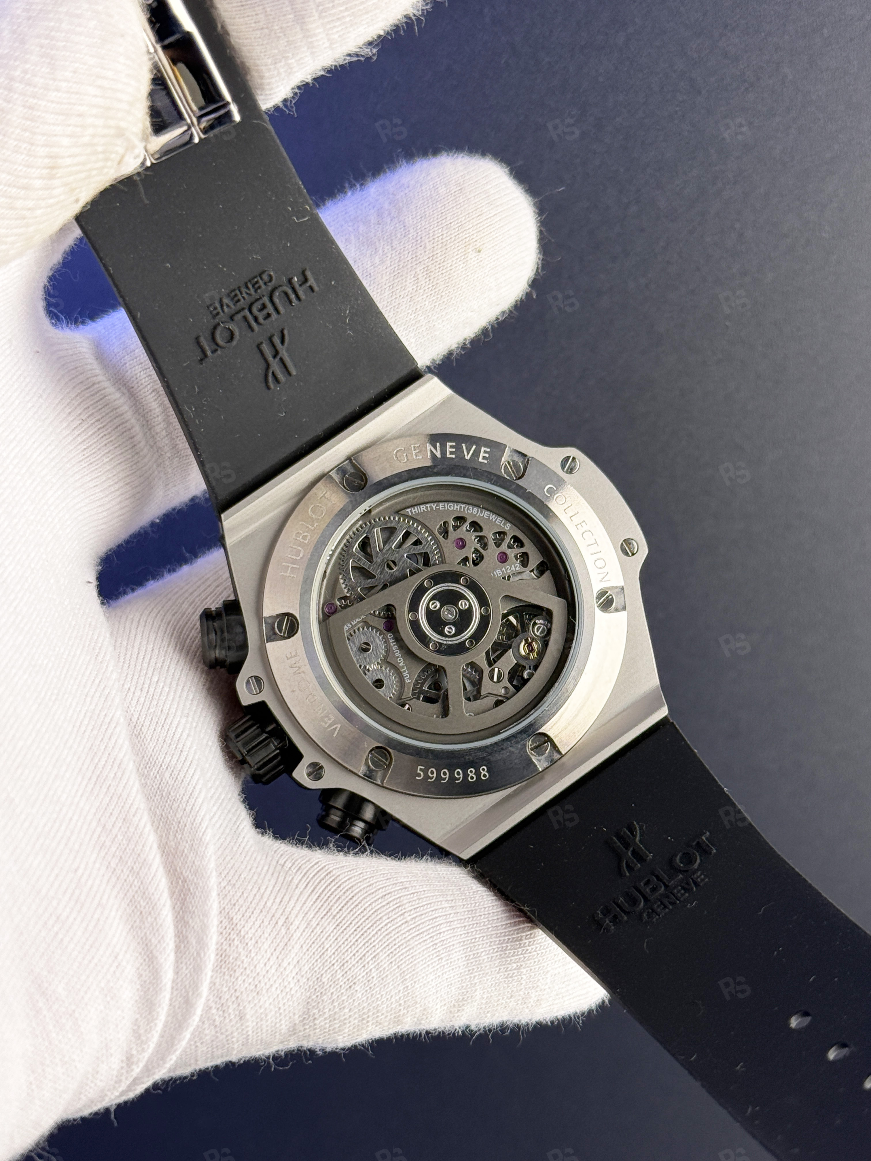 Hublot Big Bang Skeleton Gri Quartz Chronograph Erkek Saat (3)