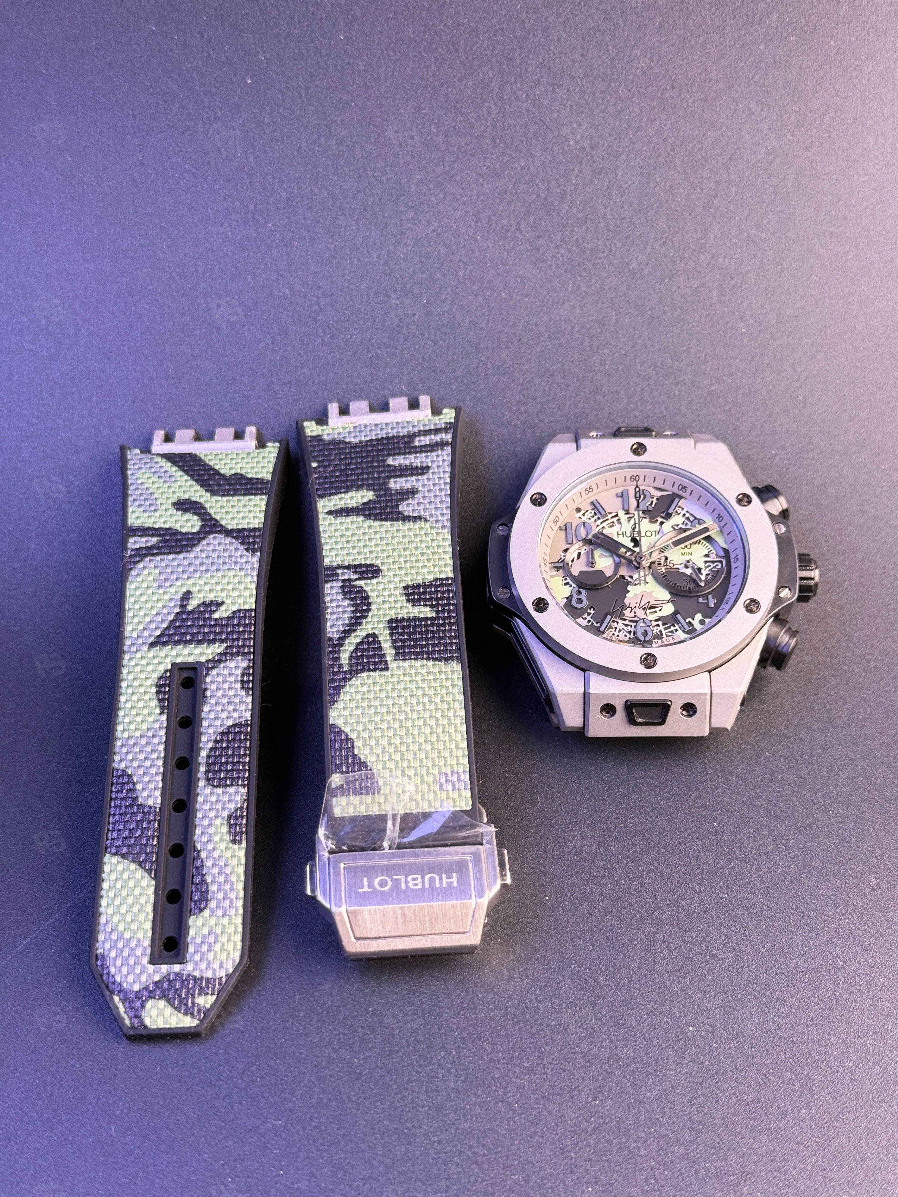 Hublot Big Bang Skeleton Gri Quartz Chronograph Erkek Saat (4)