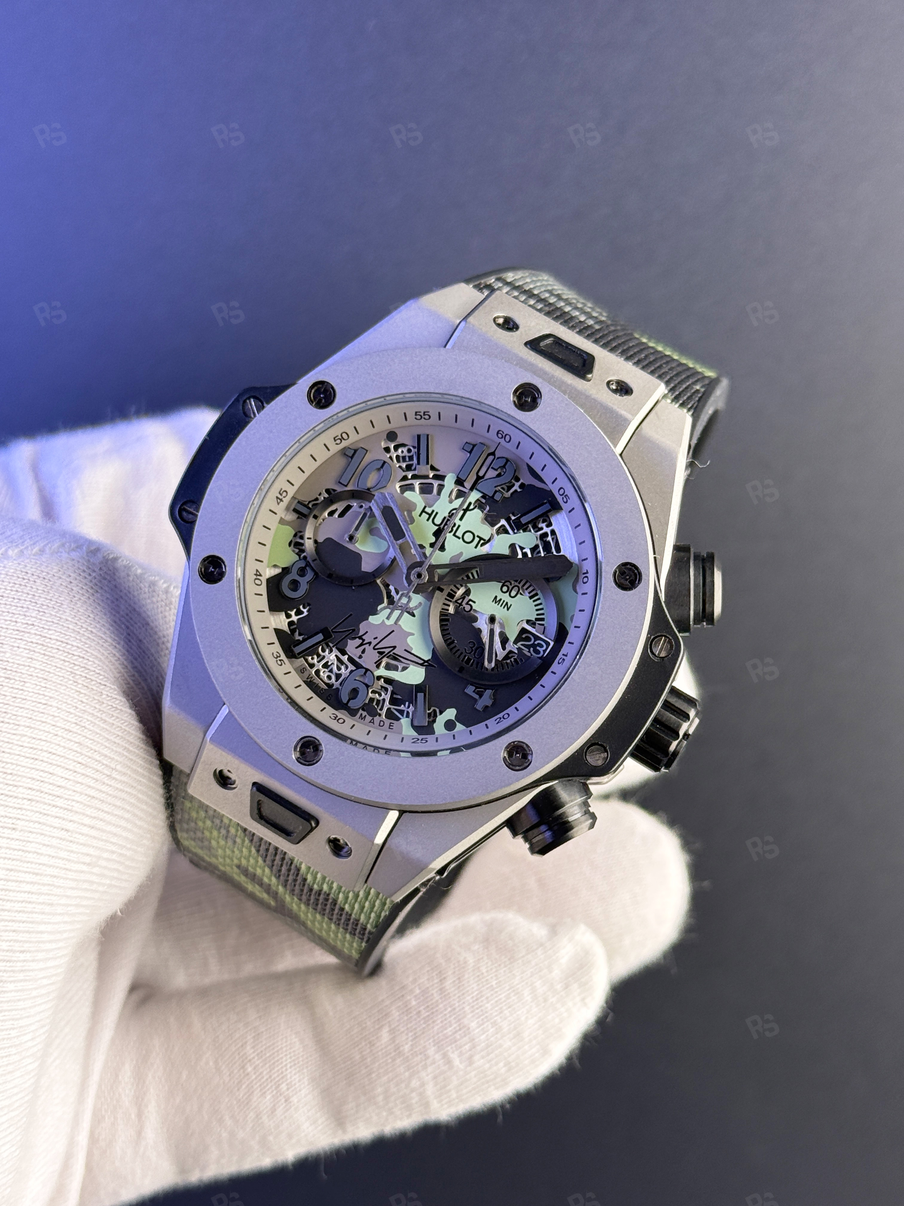 Hublot Big Bang Skeleton Gri Quartz Chronograph Erkek Saat (5)
